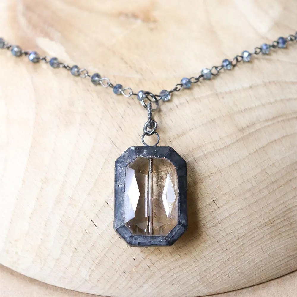 Rectangle Rosary Necklace