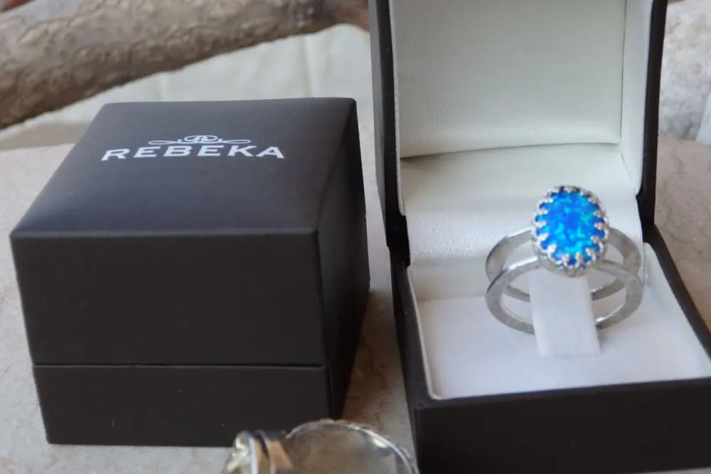 Red Blue Stud Earrings