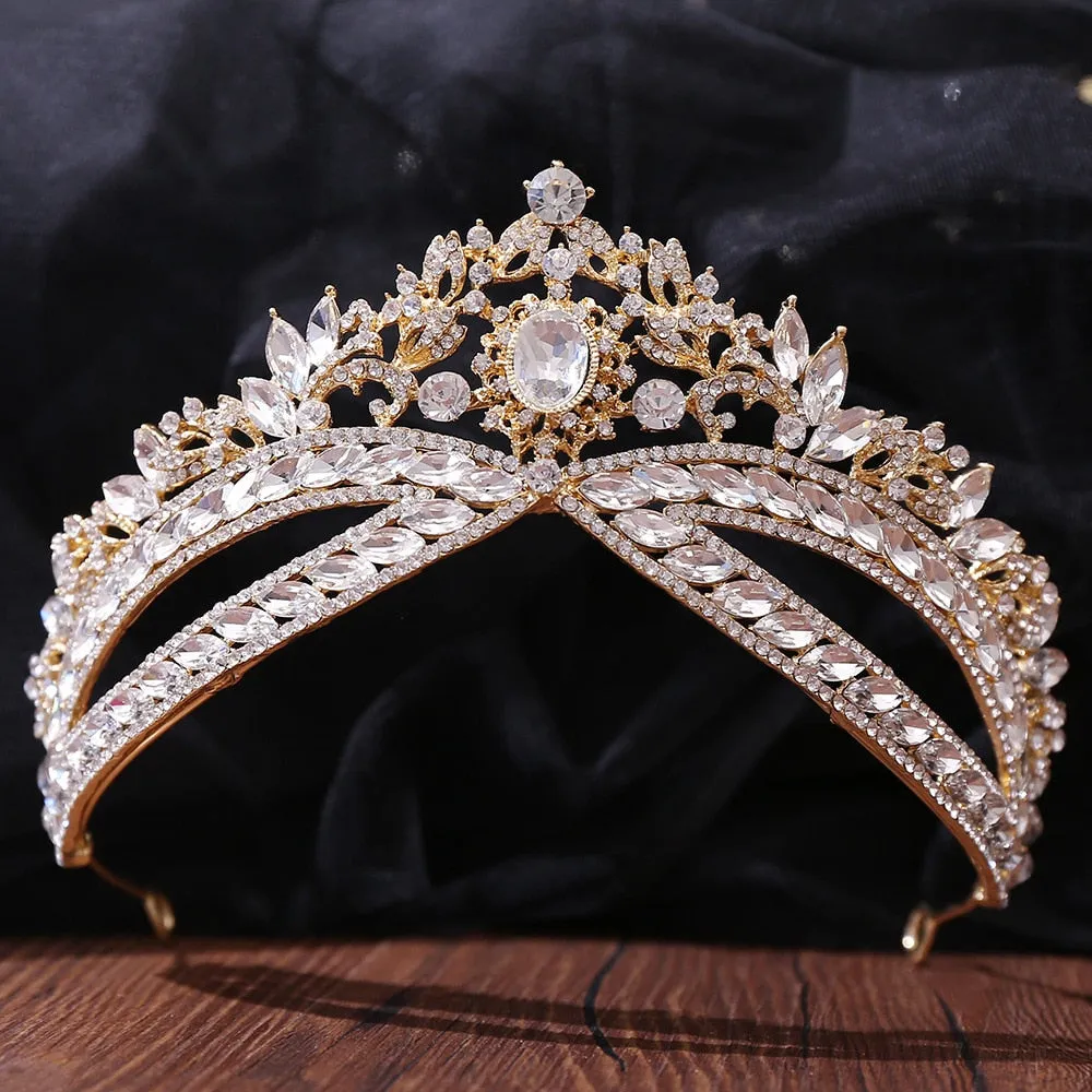 Ribbons Design Retro Crystal Tiara