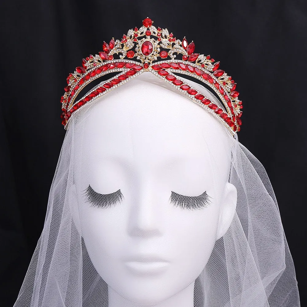 Ribbons Design Retro Crystal Tiara
