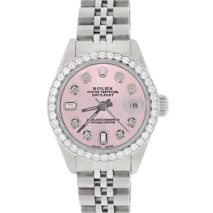 Rolex Datejust Ladies 26mm Diamond Bezel/Orchid Pink Dial Jubilee Steel Watch TFJ-142508017