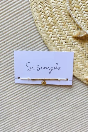 Si Simple Gold Filled Shell Bracelet