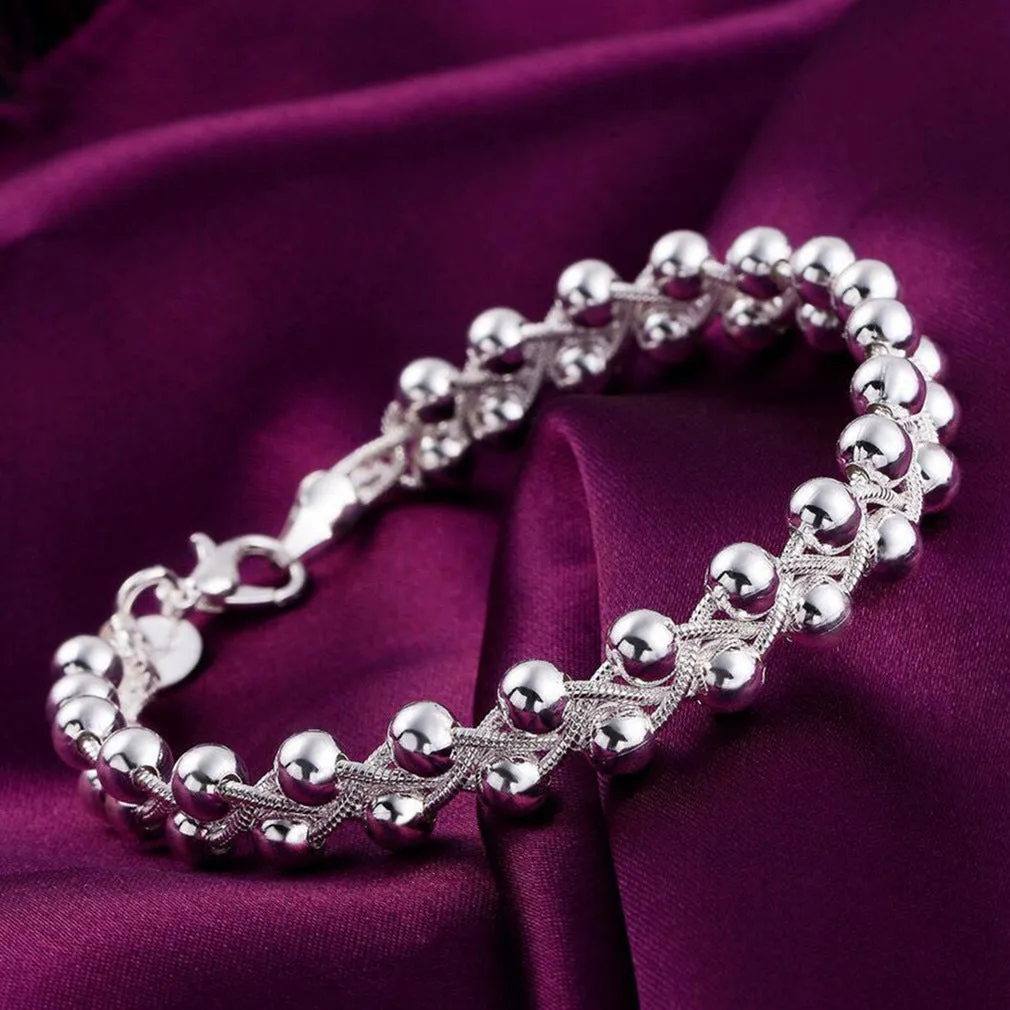 Silver Snowflake Heart Bracelet For Girls