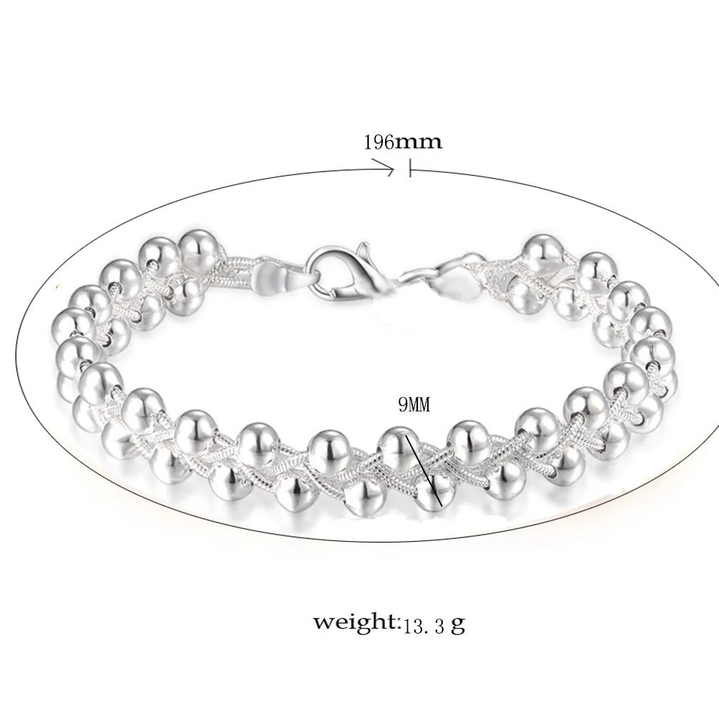 Silver Snowflake Heart Bracelet For Girls