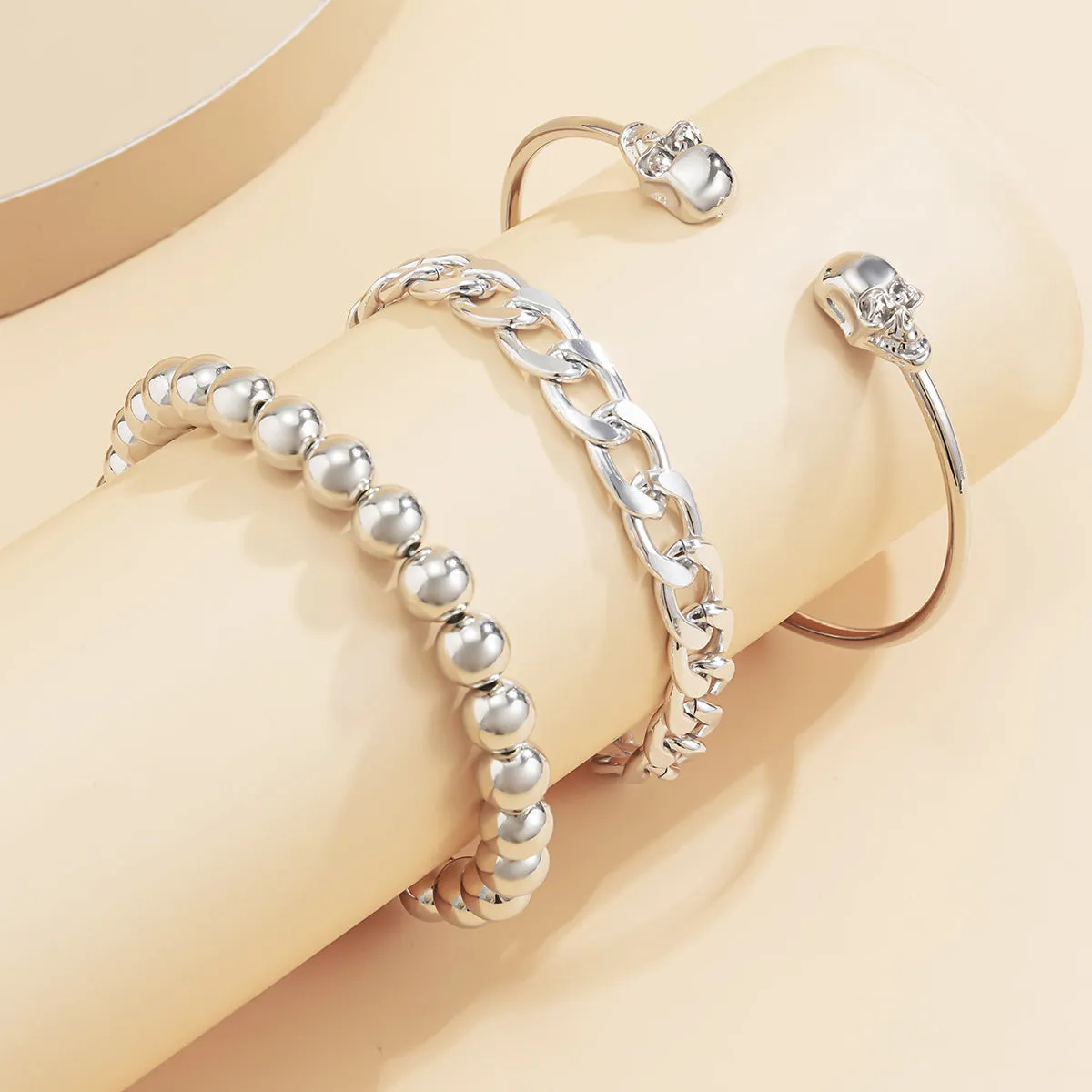 Skull Men's Punk Link Chain Bracelet