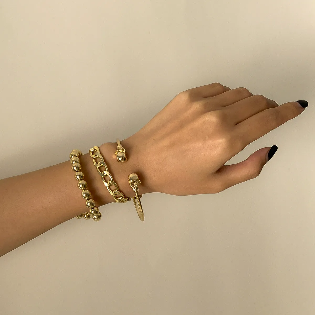 Skull Men's Punk Link Chain Bracelet
