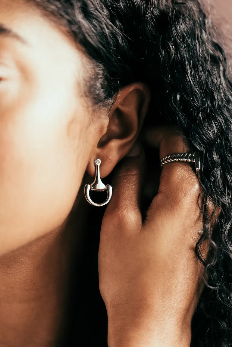 Small Equestrian Bit Earrings | Sterling Silver