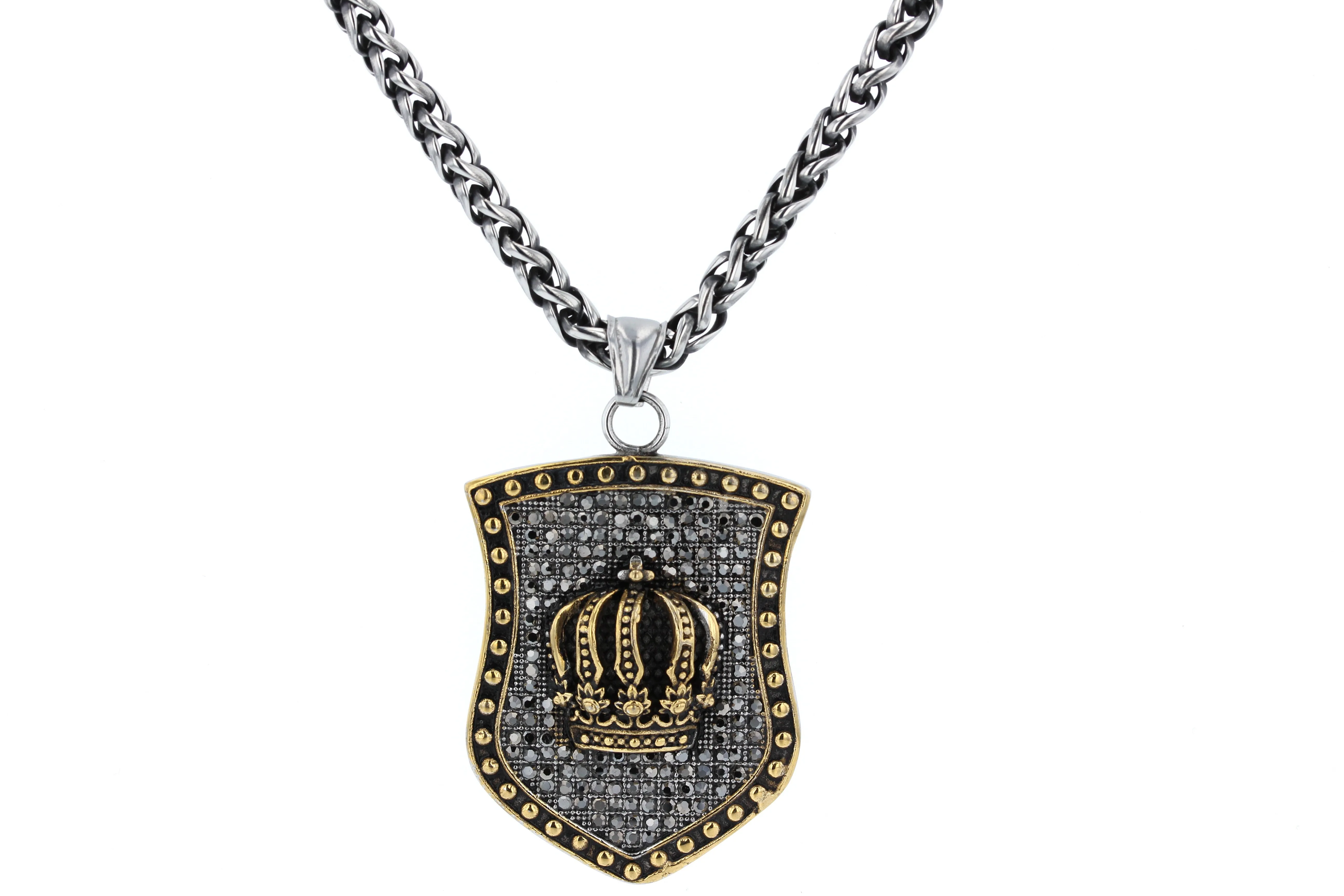Stainless Steel Crown Pendant