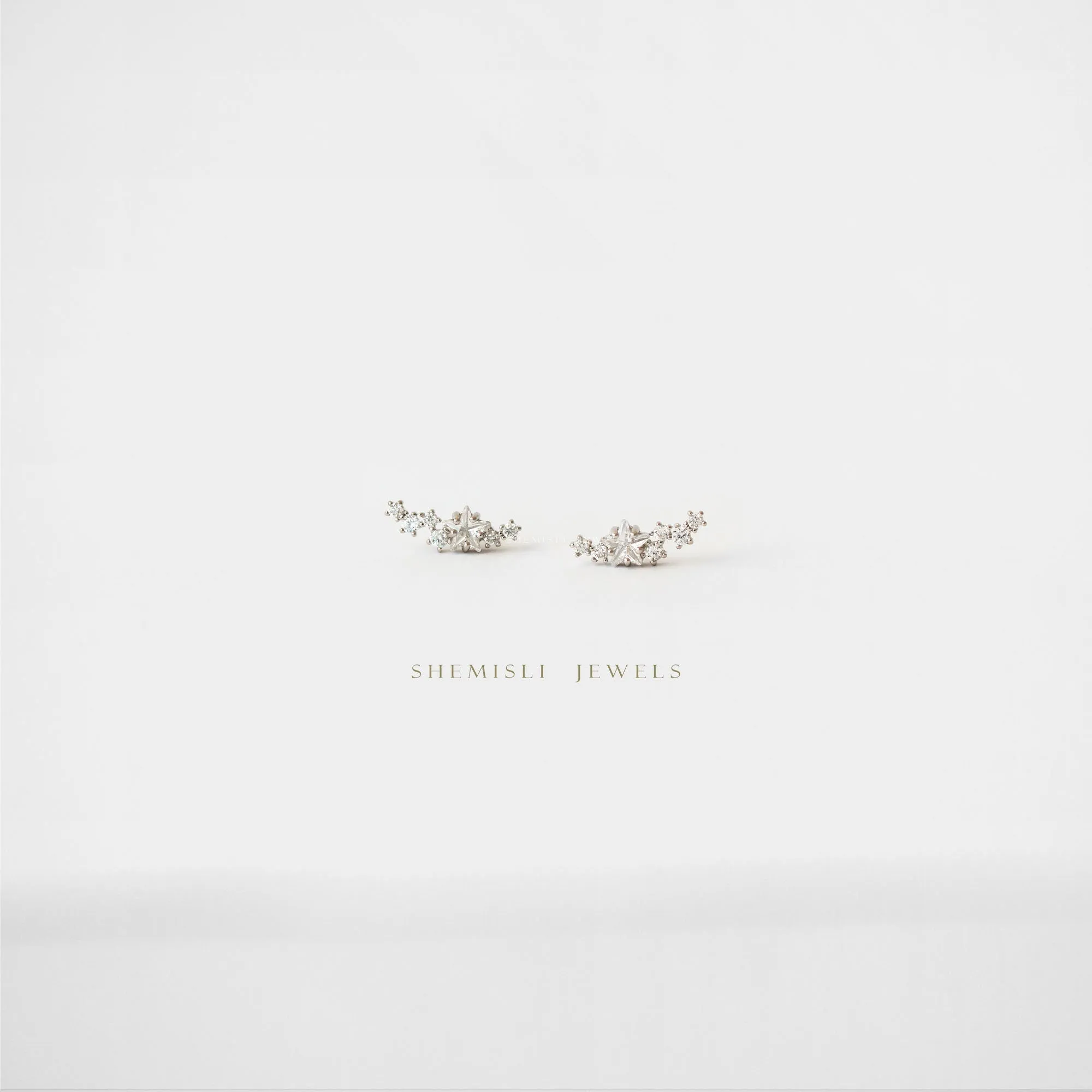 Star Cluster Earrings, Celestial Earrings Gold, Silver SHEMISLI SS170 LR