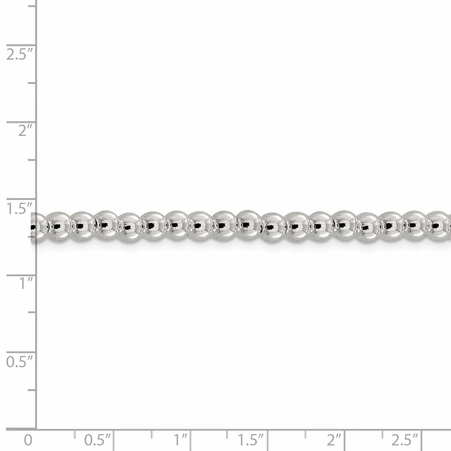Sterling Silver Necklace Beaded Box Chain 5MM
