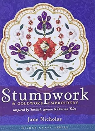 Stumpwork & Goldwork Embroidery Inspired by Turkish, Syrian & Persian Tiles