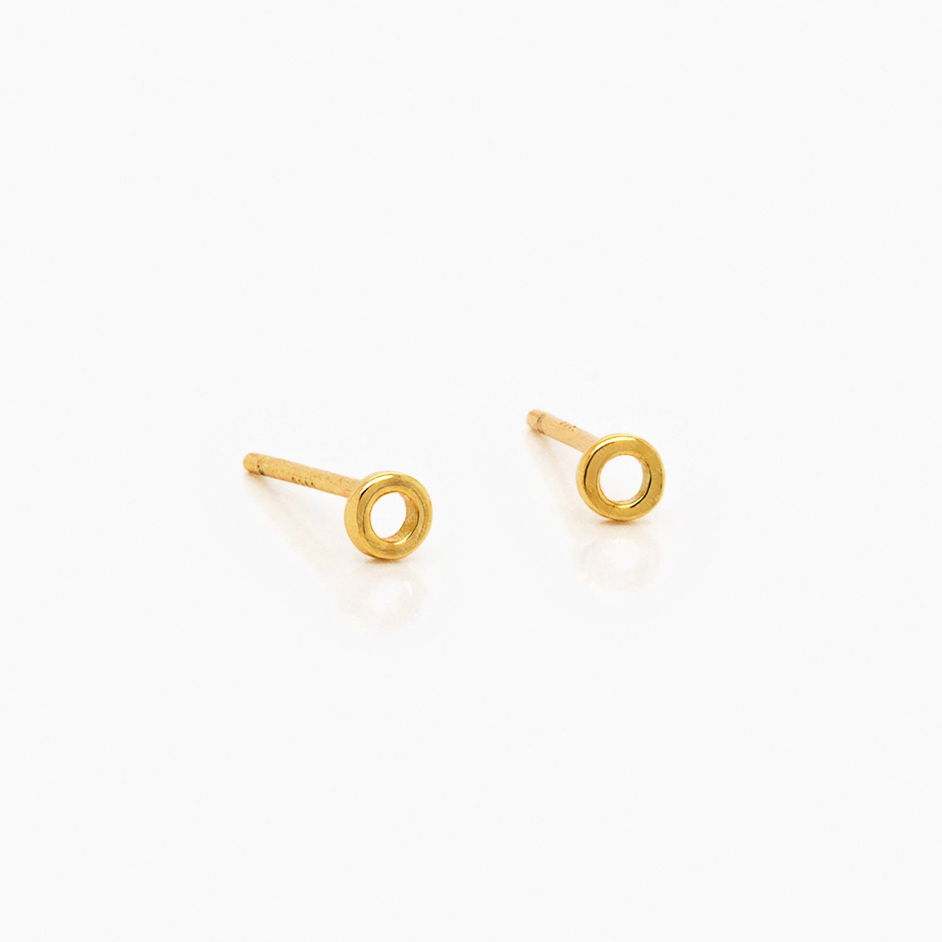 Super Tiny Open Circle, Unisex, Gold, Silver SHEMISLI SS331 Butterfly End, SS483 Screw Ball End (Type A)