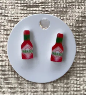 Tabasco stud earrings