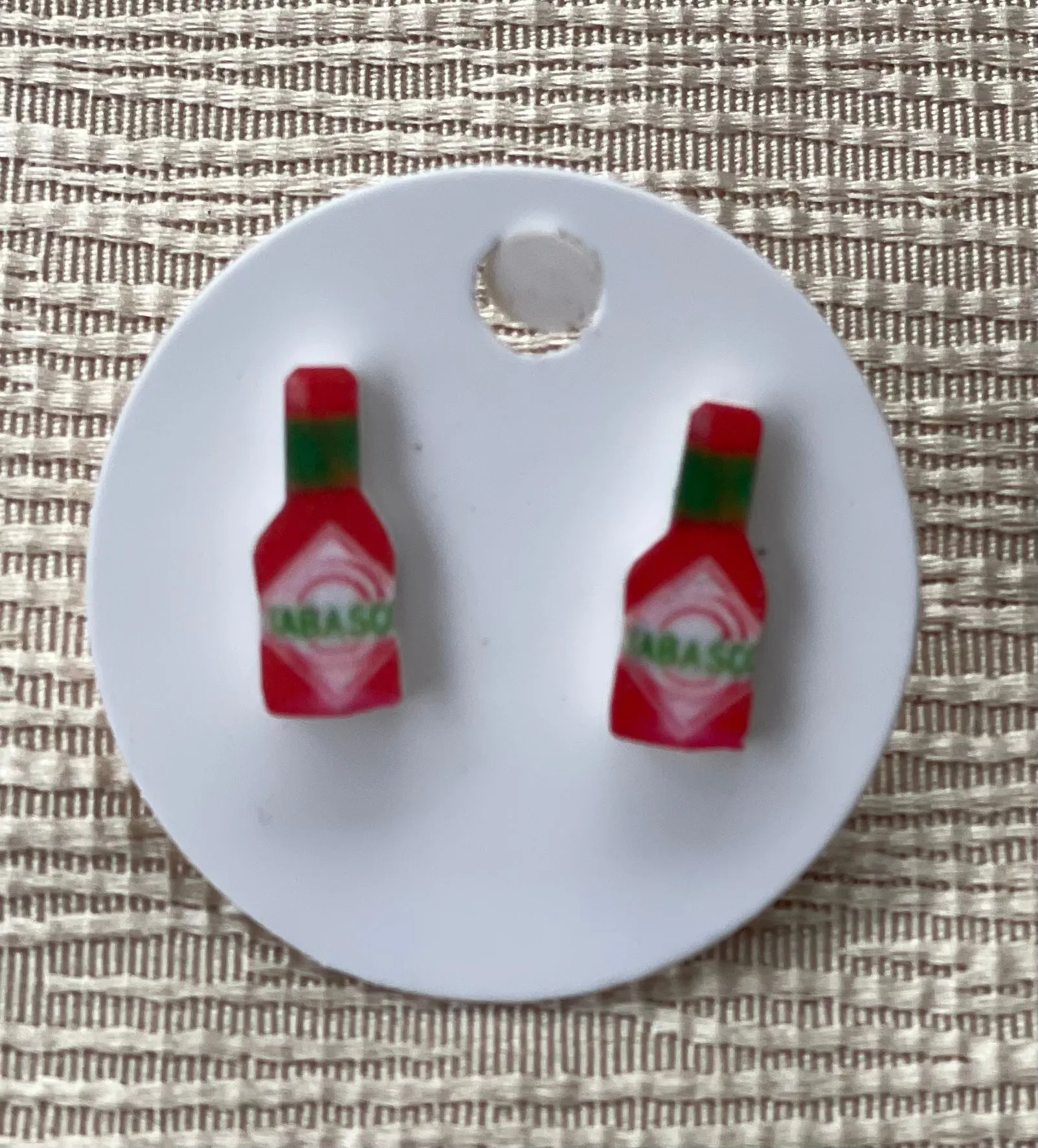 Tabasco stud earrings