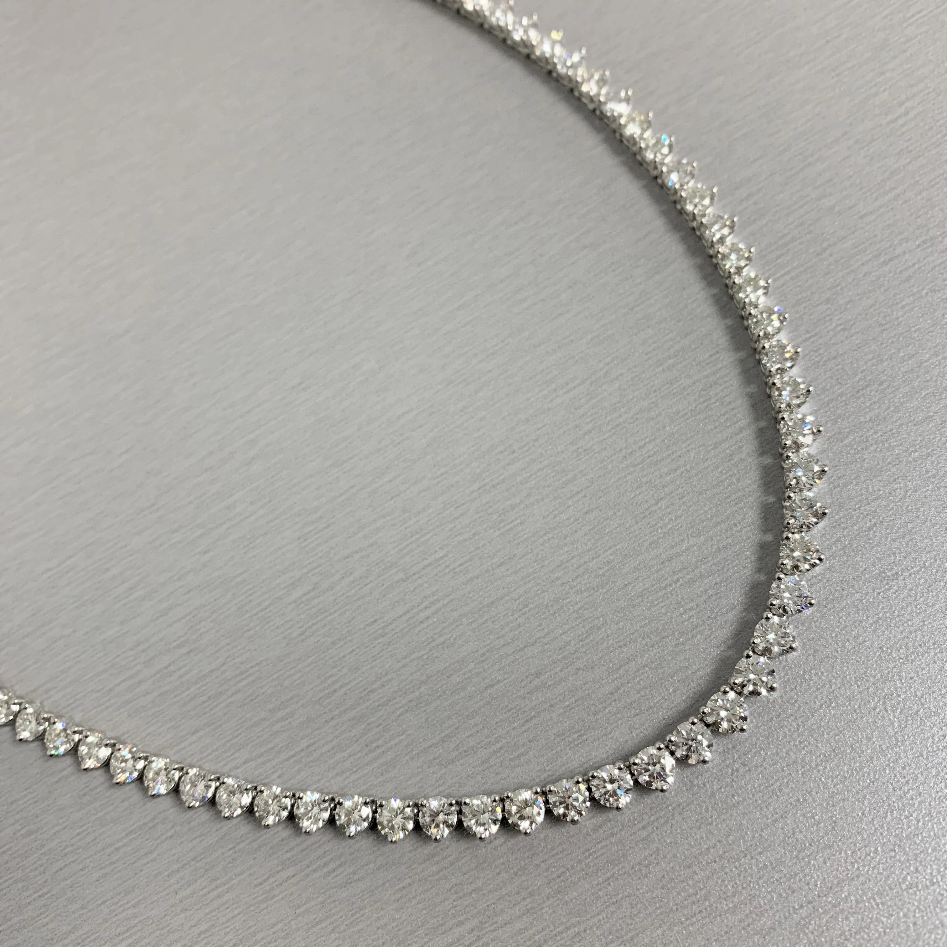 Tennis Opera Convertible Necklace (24.65 ct GH VVS-VS Diamonds) in 18K White Gold