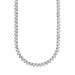 Tennis Opera Convertible Necklace (24.65 ct GH VVS-VS Diamonds) in 18K White Gold