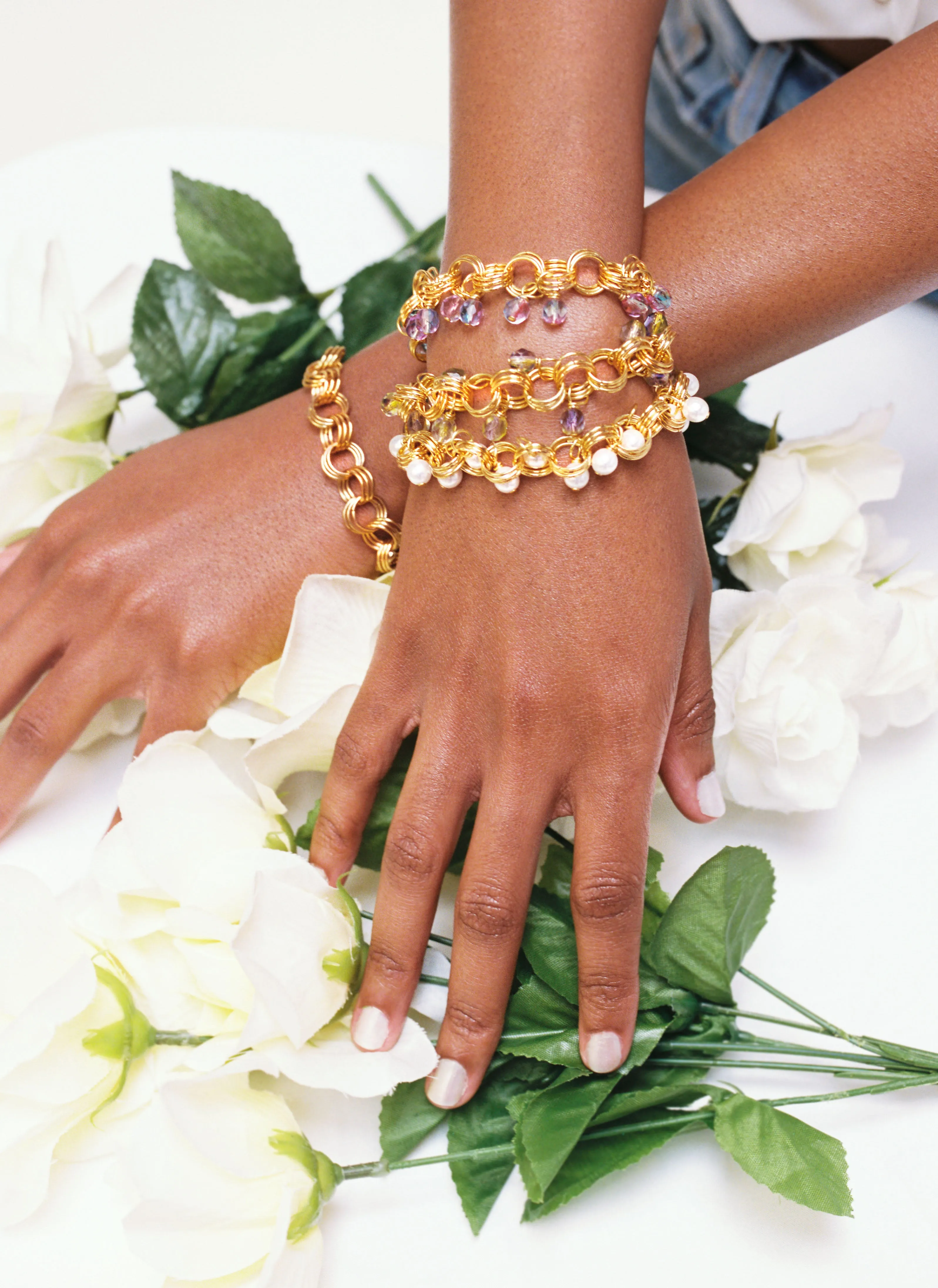 The Donna Bracelet in Pink-Blue