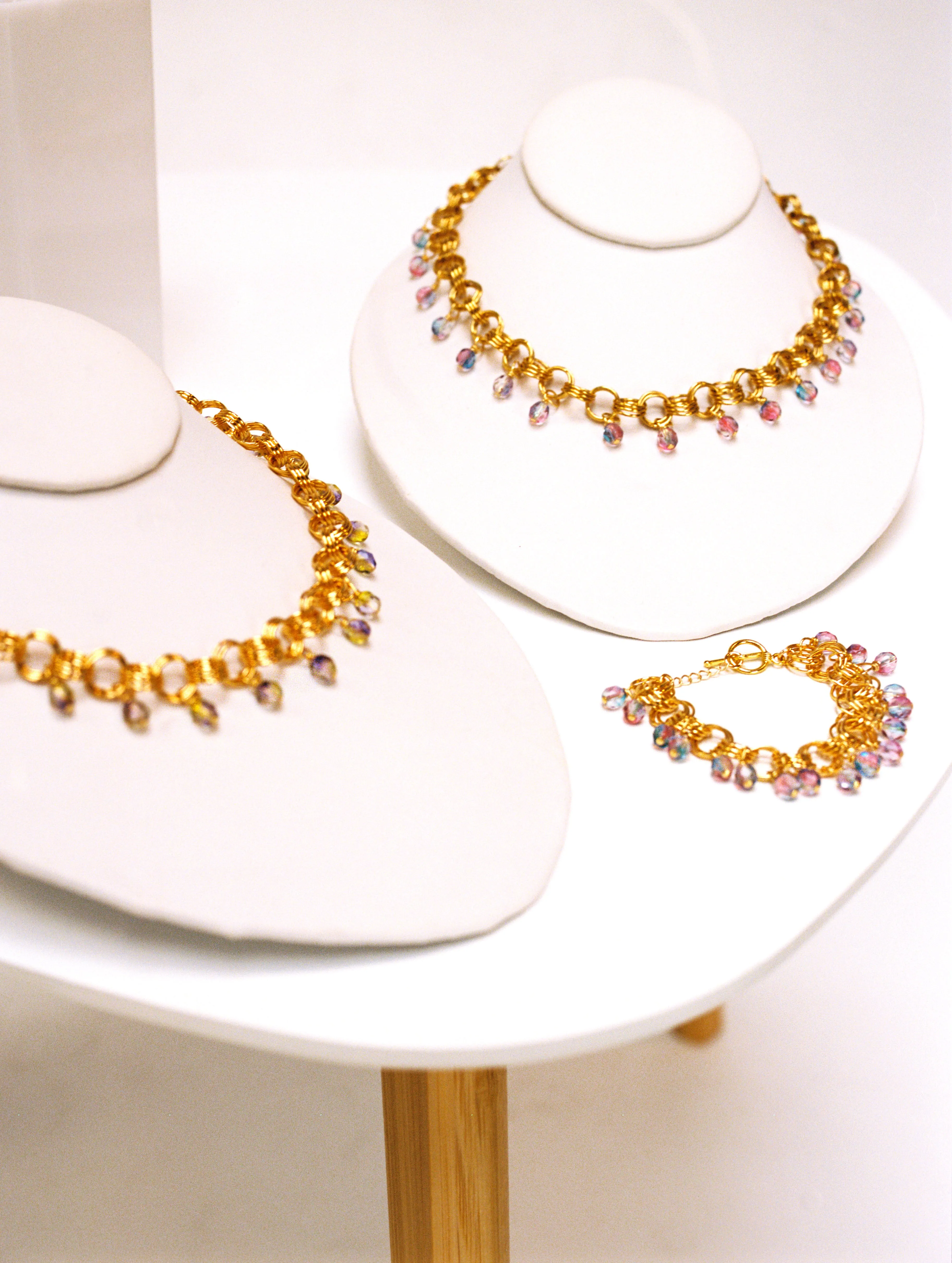 The Donna Bracelet in Pink-Blue