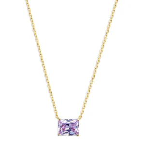 THE PURPLE SOLITAIRE EMERALD NECKLACE