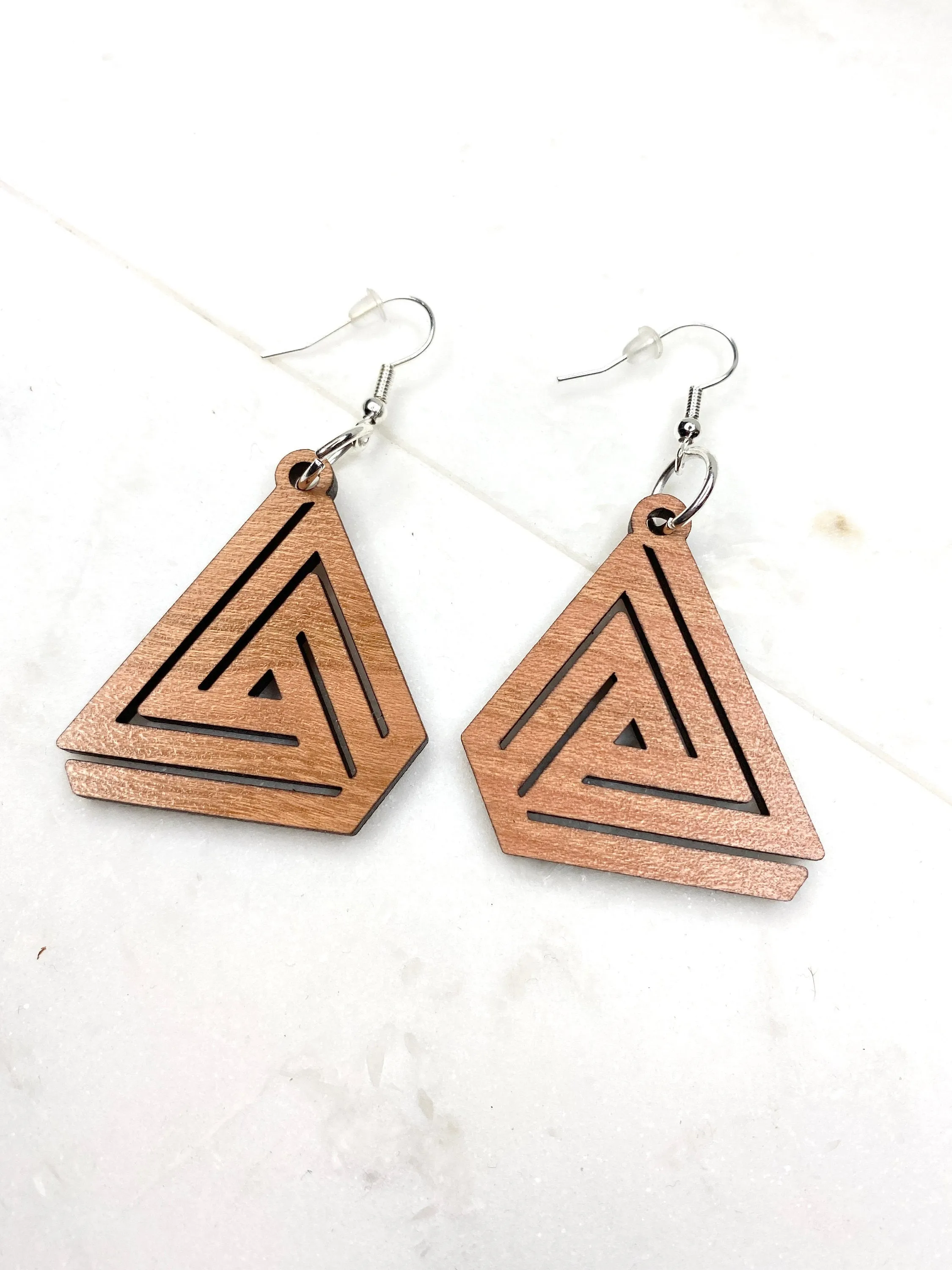 Triangle Earrings, Infinity Earrings, Geometric Earrings, Large Earrings