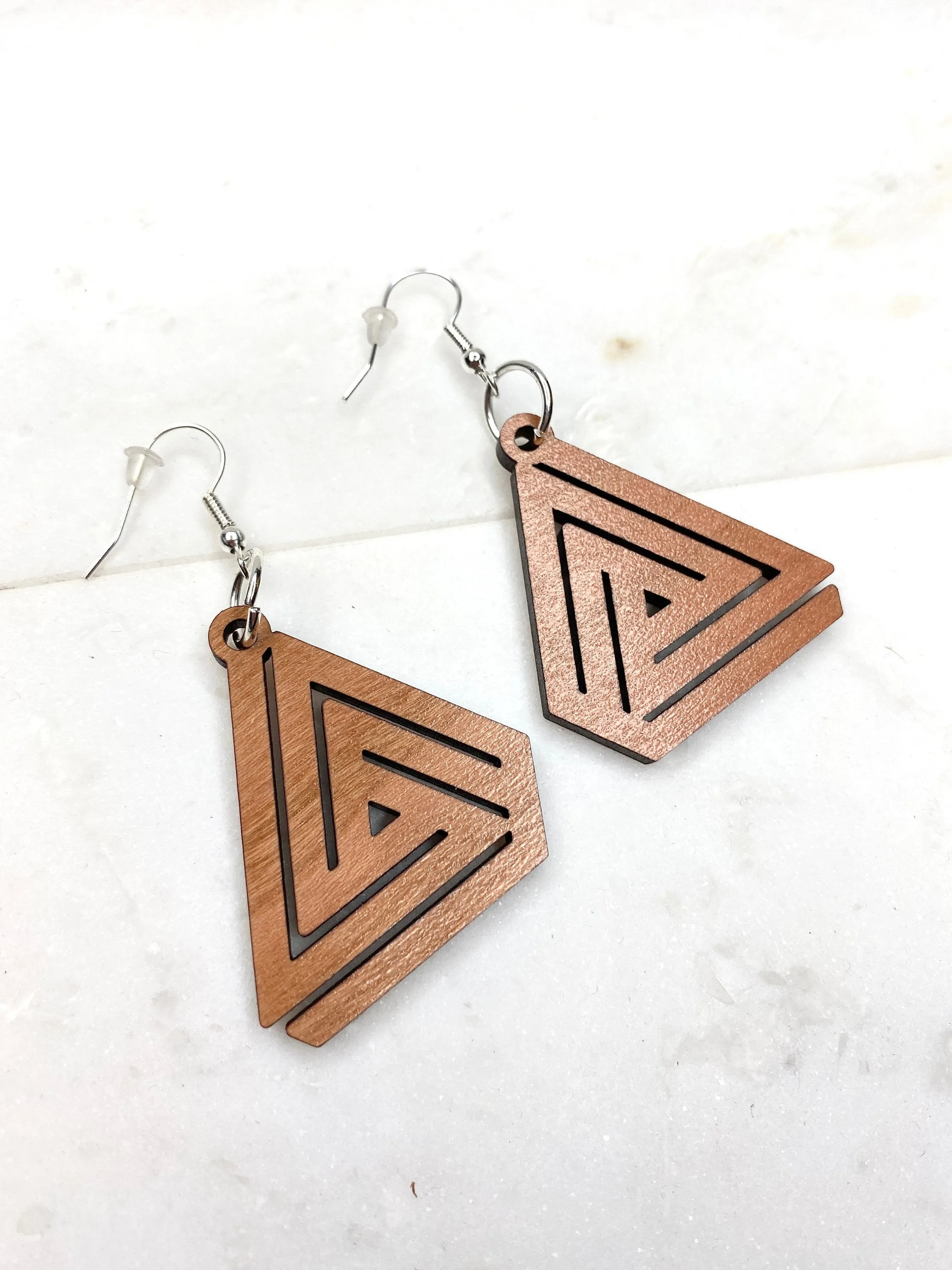 Triangle Earrings, Infinity Earrings, Geometric Earrings, Large Earrings