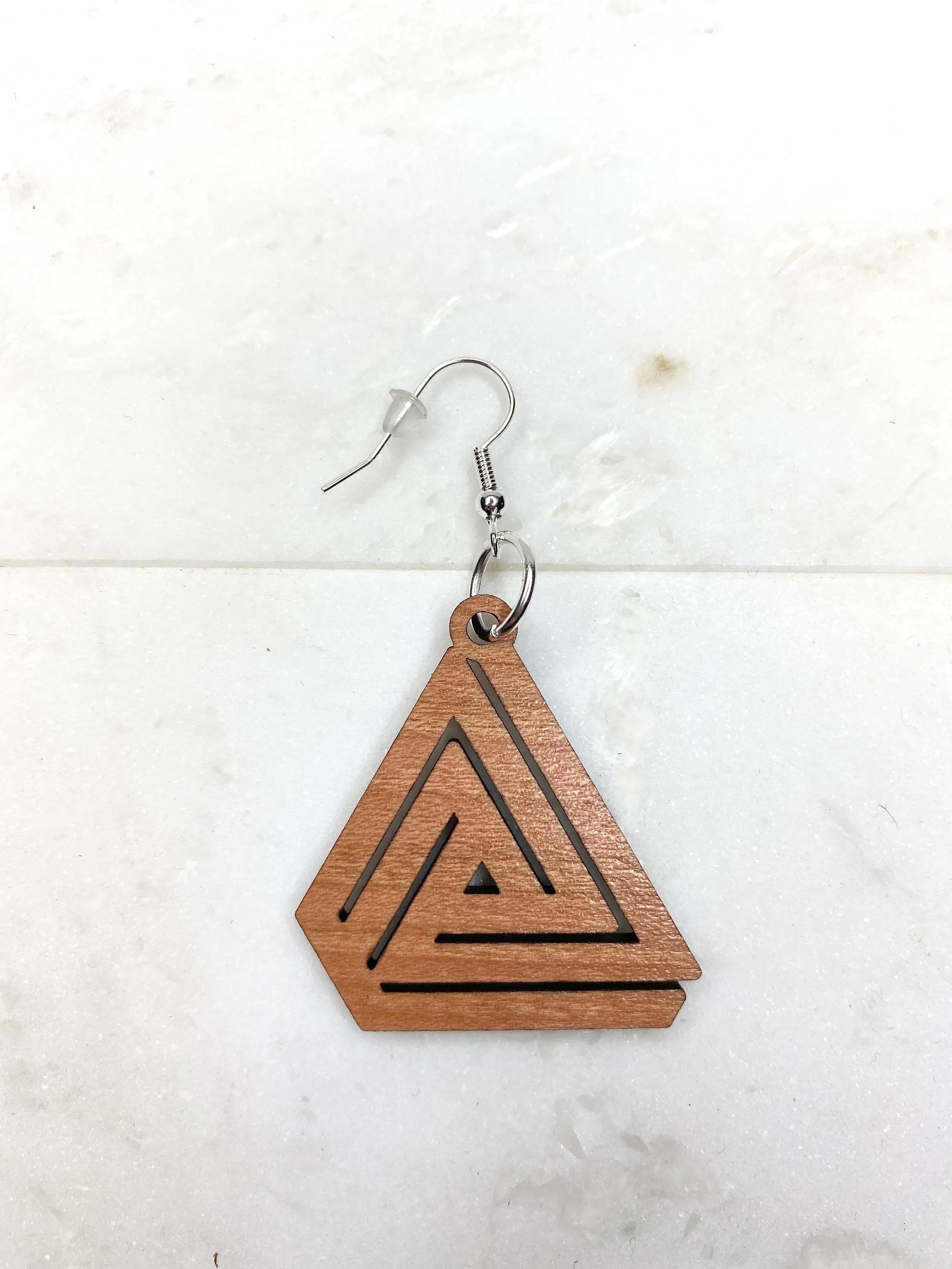 Triangle Earrings, Infinity Earrings, Geometric Earrings, Large Earrings