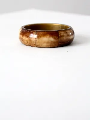 vintage bone   brass bangle