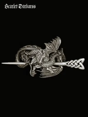 Vintage Medieval Metal Dragon Hairpin