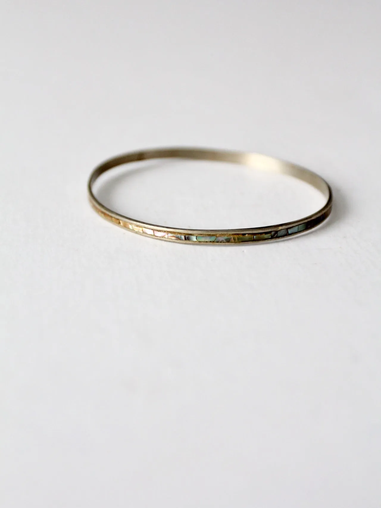 vintage Mexican abalone shell bangle