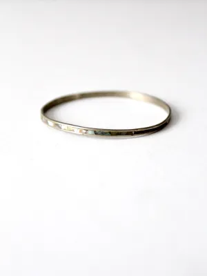 vintage Mexican abalone shell bangle