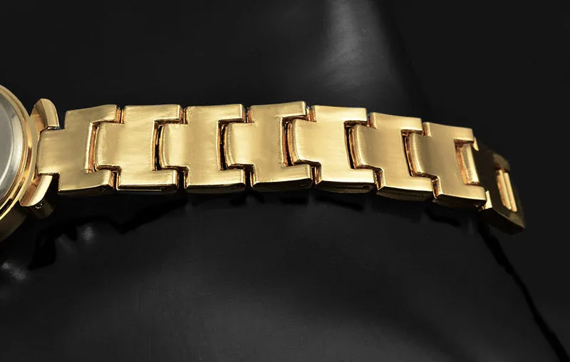 W2741 - Alloy inlaid crystal bracelet watch