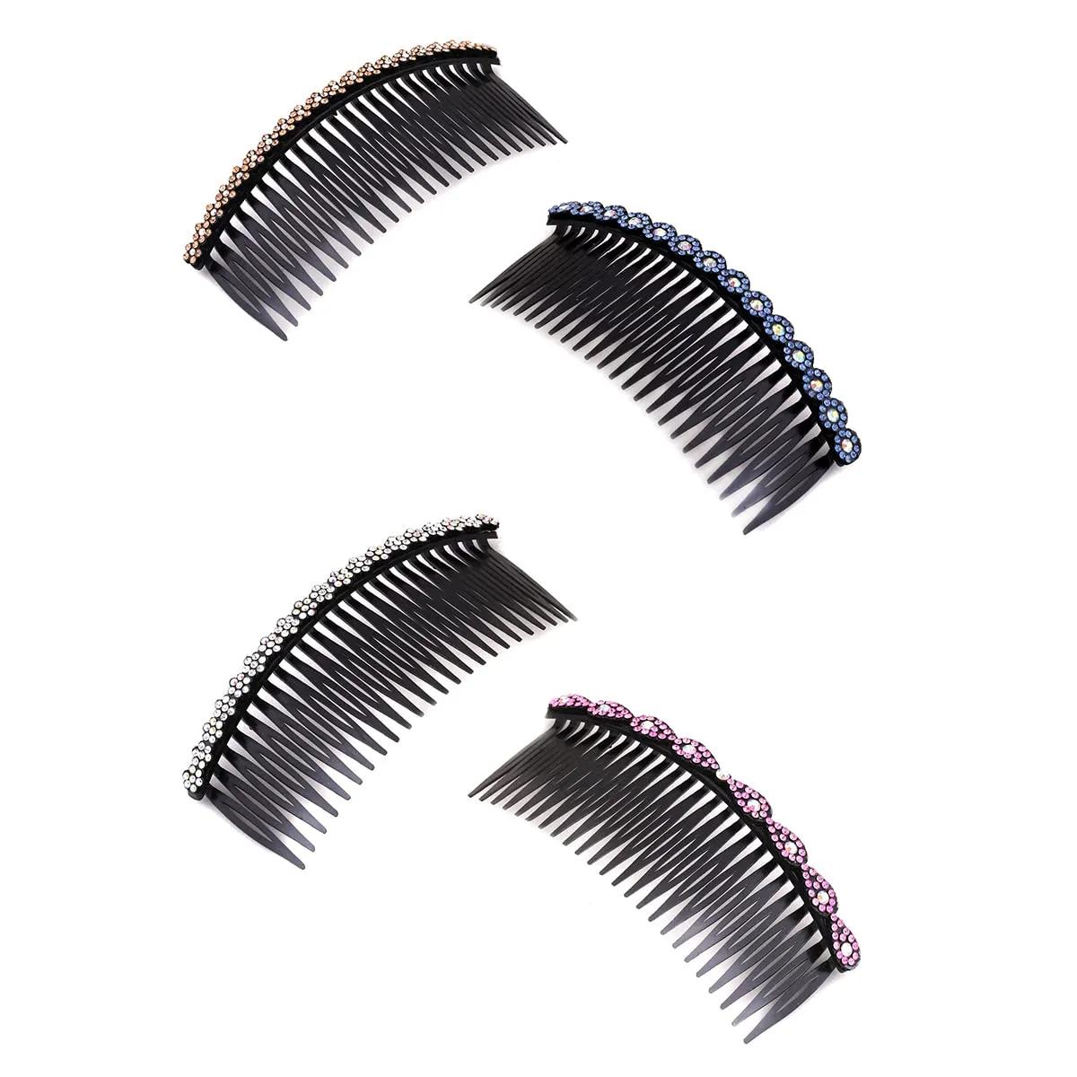 Yellow Chimes Comb Pin for Women Hair Accessories for Women Western Comb Clips for Hair for Women Set of 4 Pcs Juda Pin Hair Pins for Women Side Pin/Comb Pin/Juda pin Accessories for Women
