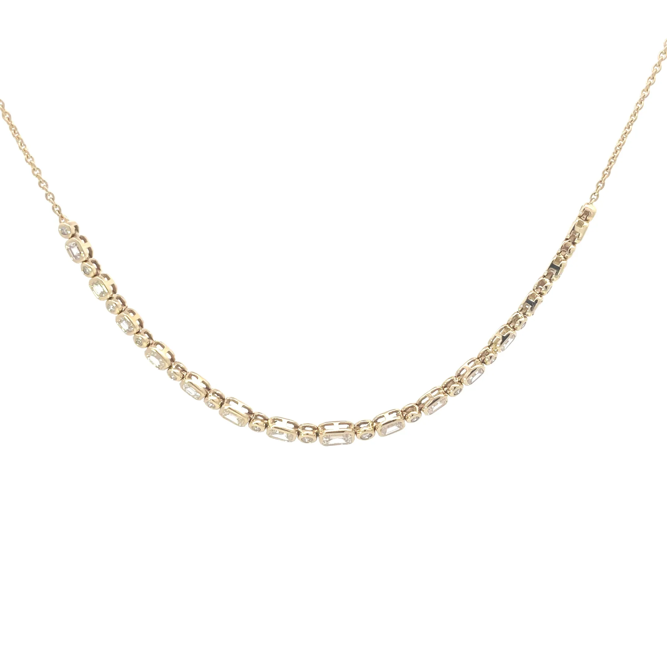 Yellow Gold Diamond Statement Necklace